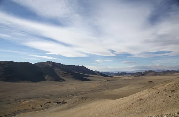 Paisagem Estéril Mongólia Ocidental Dia Nublado — Fotografia de Stock