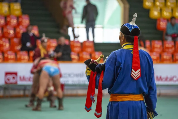 Ulannbaatar Mongolia Septiembre 2015 Mongolia Lucha Libre — Foto de Stock