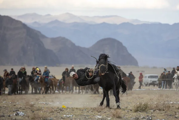 Bayan Ulgii Mongólia Október 2015 Mongol Nomád Ember — Stock Fotó