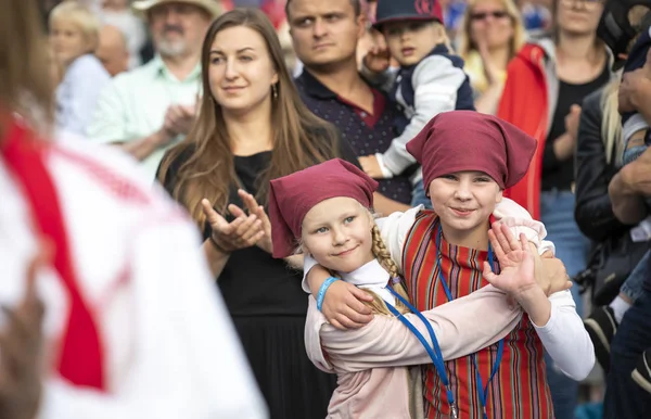 Tallin Estonia Julio 2019 Personas Festival Canto Folclórico Estonio Llamado —  Fotos de Stock