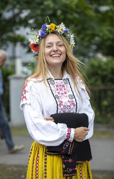 Tallinn Estonya Temmuz 2019 Bir Şarkı Festivali Sırasında Geleneksel Estonya — Stok fotoğraf