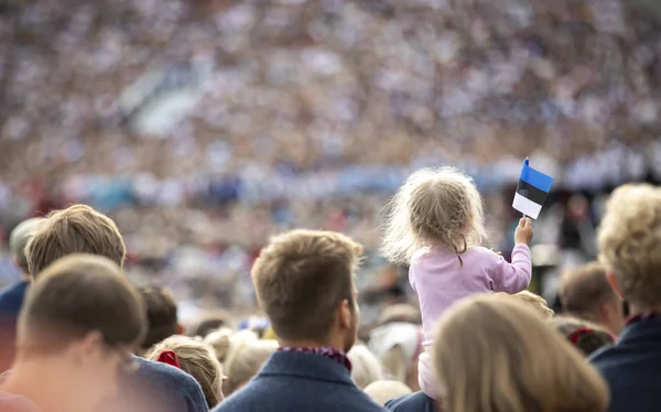 Tallinn Estonie Juillet 2019 Les Gens Festival Estonien Chant Folklorique Images De Stock Libres De Droits