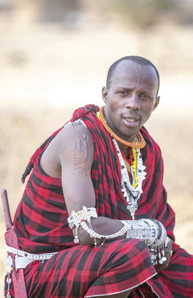 坦桑尼亚阿鲁沙 2019年9月7日 坦桑尼亚北部英俊的马赛战士 — 图库照片