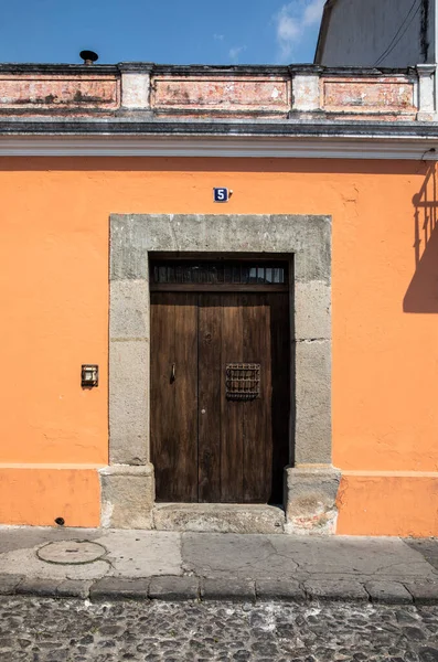 Antigua Guatemala Febrero 2020 Coloridos Edificios Antigua Colonial Guatemala — Foto de Stock