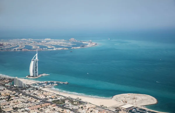 Vista Aerea Sulla Spiaggia Dubai Nella Giornata Sole — Foto Stock
