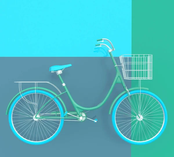 Старий Ретро Велосипед Пофарбований Яскраві Кольори Барвистому Фоні Абстрактна Концепція — стокове фото