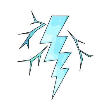 Şimşek Yıldırımı: Parlak bir yıldırım bulutlardan düşüyor.