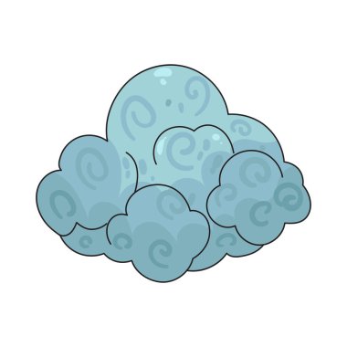 Bulutlu: Kabarık gri bulutlarla kaplı bir gökyüzü.