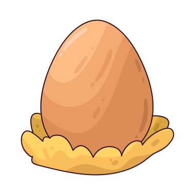 Düz oval kabuklu bir yumurta.