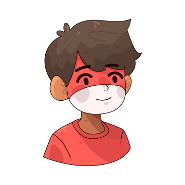 Endonezya Bağımsızlık Günü 'nü kutlamak için kırmızı ve beyaza boyanmış bir yüz..