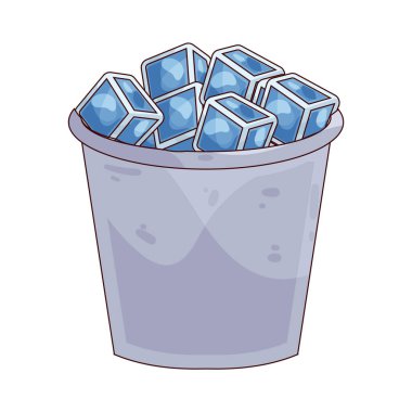 Buz kovası buzla dolu bir kaptır, soğuk içecekler için kullanılır..