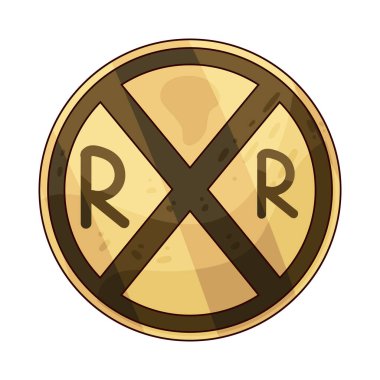 Bir Demiryolu Geçidi tabelası ilerideki tren raylarını uyarıyor ve dikkat gerektiriyor..