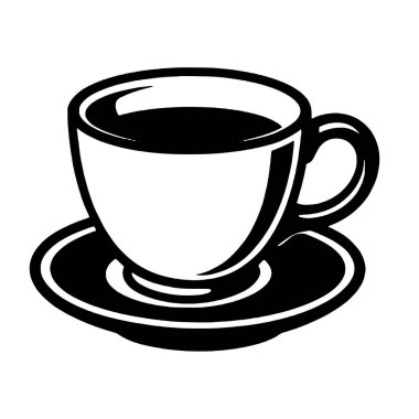 Fincan kahve simgesi, anahat stili