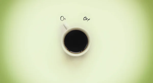 Кофейная Чашка Иллюстрирующая Включение Выключение — стоковое фото