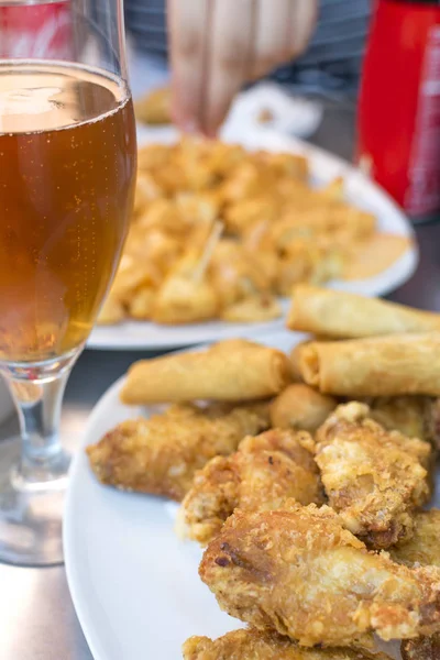 Unhealthy lifestyle Unhealthy food and drink on the table.