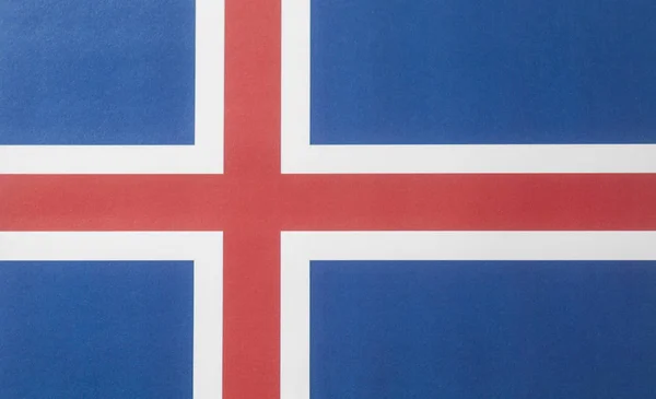 Islands Flagga Bakgrund Närbild — Stockfoto
