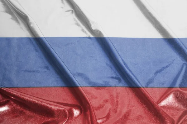 Rus Sallayarak Ulusal Bayrak Arka Kapatmak — Stok fotoğraf