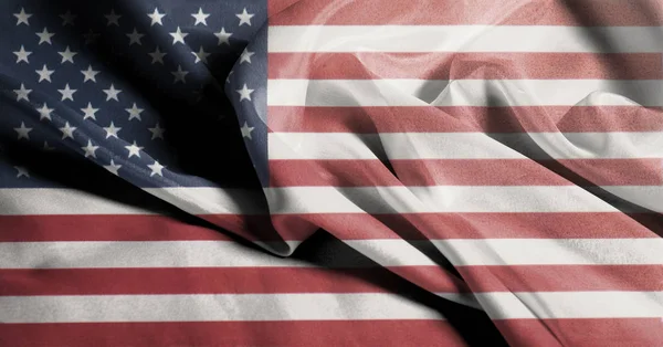 Bandera Usa Primer Plano Del Fondo Bandera Ondulada Los Estados — Foto de Stock