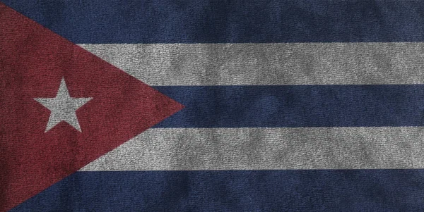 Nationale Vlag Van Cuba Achtergrond Close — Stockfoto