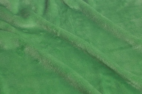Yeşil Kadife Kumaş Arka Plan Doku Yakın Çekim — Stok fotoğraf