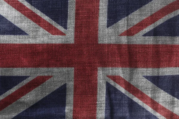 英国旗ジーンズ デニムのテクスチャで背景をクローズ アップ — ストック写真