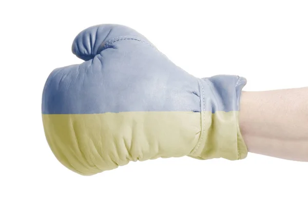 Flag Ukraine Boxing Glove Isolated White Background — Stock Photo, Image