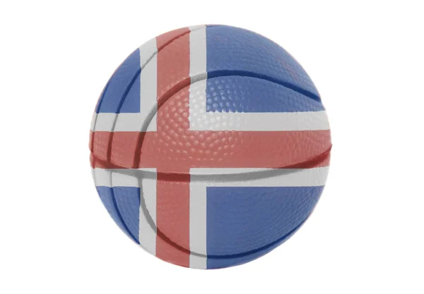 Islandská Vlajka Volejbalový Míč Izolovaných Bílém Pozadí — Stock fotografie