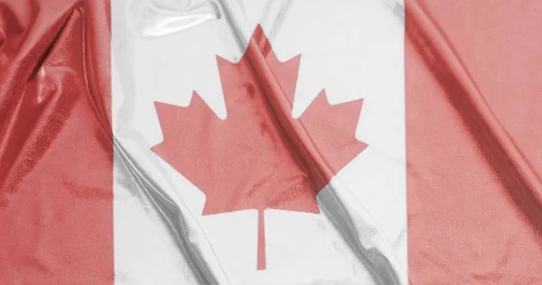 Орябленный Фон Флага Канады Крупным Планом — стоковое фото
