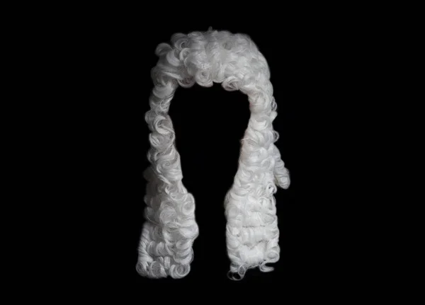 Judge White Wig Black Background — Stock Photo, Image