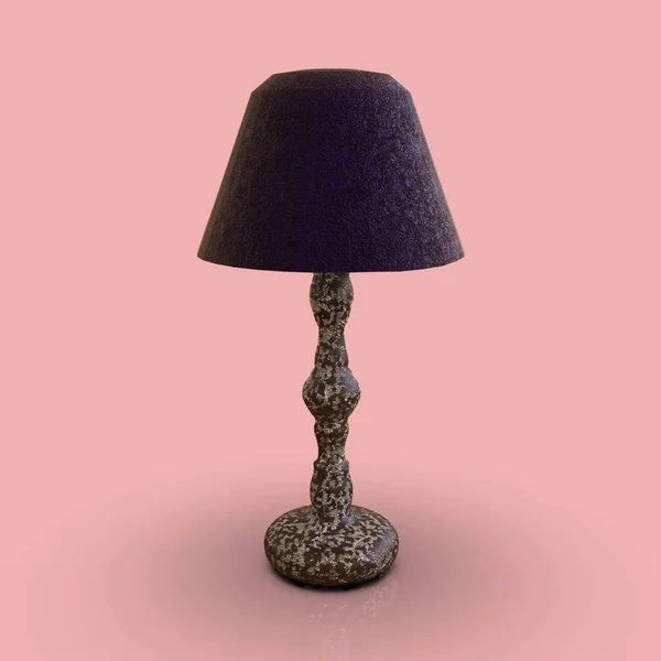 Візуалізація Лампи Вітальні Рожевому Фоні — стокове фото