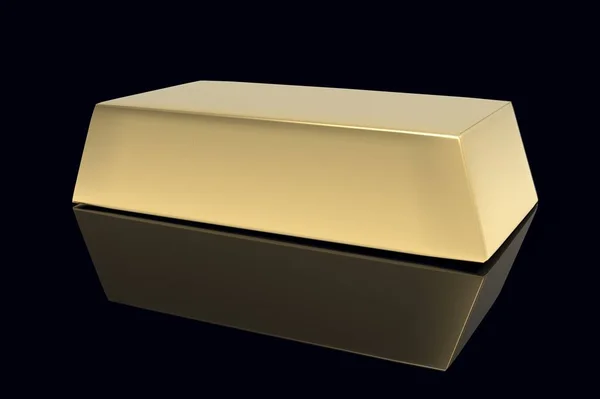 金色的黄金3D 在黑色的背景 财务理念 — 图库照片