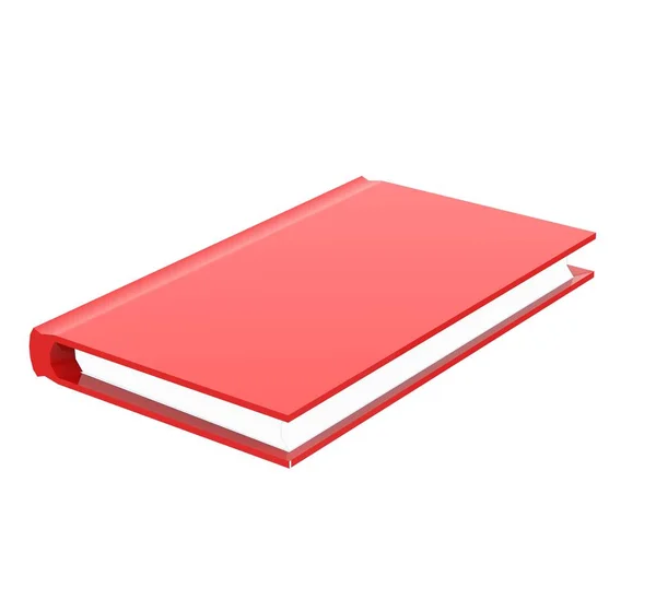 Livro Vermelho Renderização Isolado Fundo Branco — Fotografia de Stock