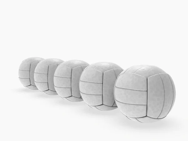 Волейбольные Мячи Рендеринг Изолированы Белом Фоне — стоковое фото