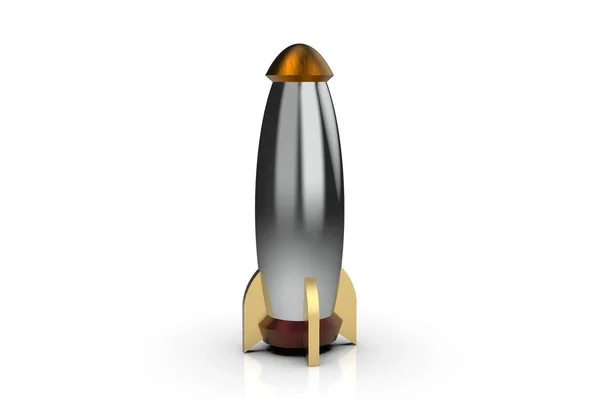 Rocket Space Ship Rendering Isolated White — Stock Photo, Image