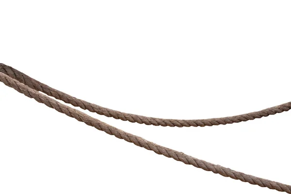 Jutové lano izolovaných na bílém pozadí. — Stock fotografie