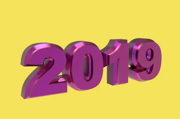 Рендеринг Нового 2019 Года — стоковое фото
