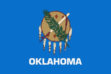Oklahoma ABD devlet bayrağı arka plan yakın çekim