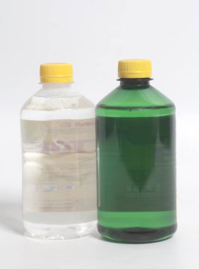 Bottles with acetone clipart