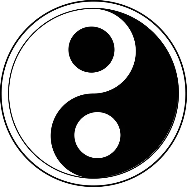 Ying yang vector símbolo de armonía y equilibrio — Archivo Imágenes Vectoriales