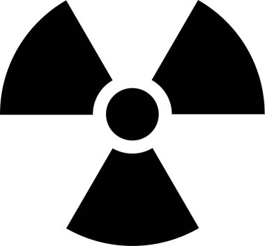 Radyasyon sembolü vektör