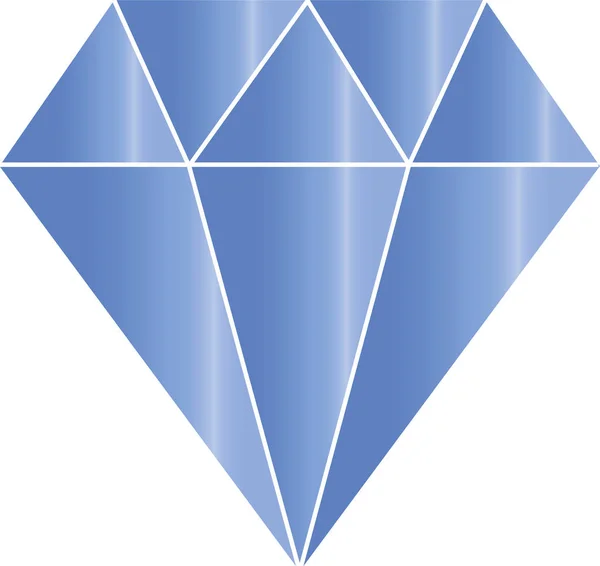 Diseño de ilustración de icono de vector de logotipo de diamante azul — Vector de stock
