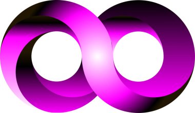 Infinity simgesi simgesi tasarım vektör illüstrasyon