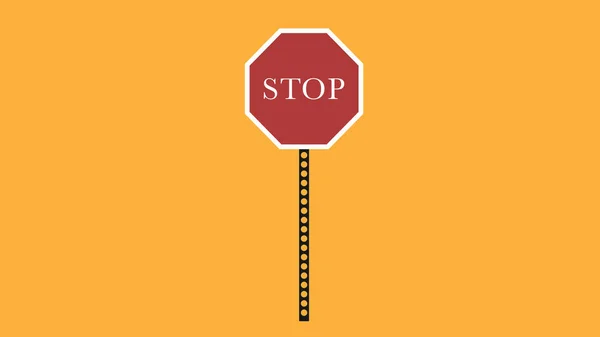 Illustrazione del vettore di stop del segnale stradale — Vettoriale Stock