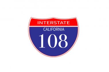 California karayolu yol işareti vektör illüstrasyon