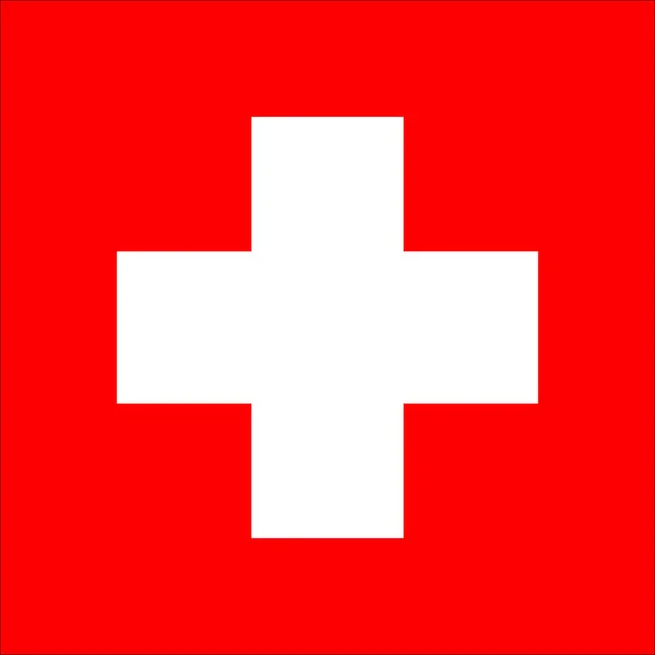 スイス連邦共和国の旗のベクトル アイコン — ストックベクタ