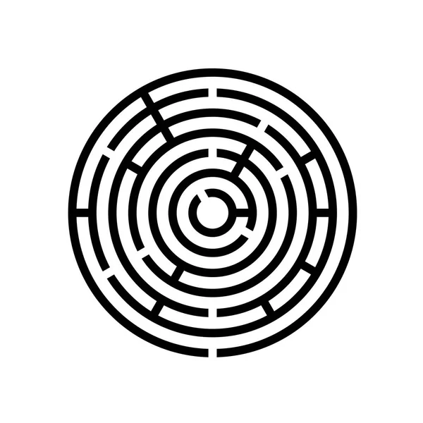 Labirinto redondo labirinto jogo vetor ilustração EPS10 —  Vetores de Stock
