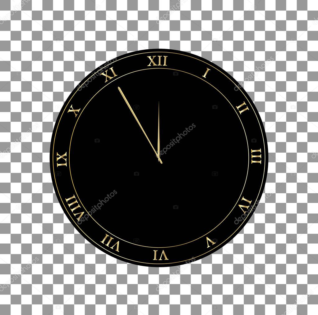 Retro clock with roman numerals vector illustration