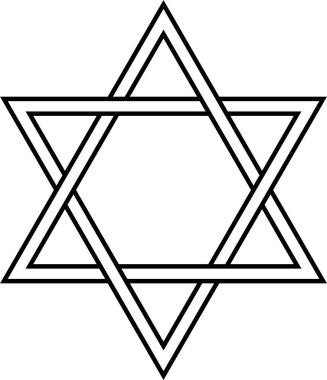 David'in Iç içe geçmiş Hexagram Yıldızı