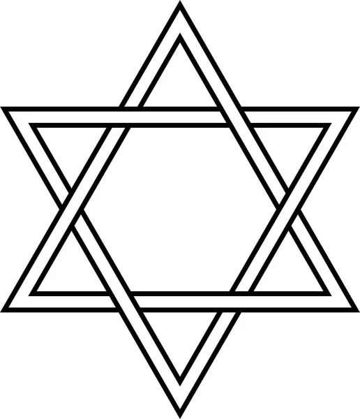 Hexagrama entrelazado Estrella de David — Archivo Imágenes Vectoriales