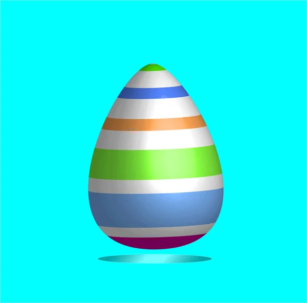 Щасливий колір Великоднє яйце — стоковий вектор